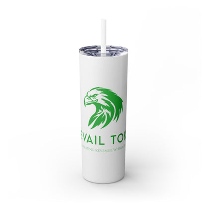 Prevail Token Skinny Tumbler with Straw, 20oz