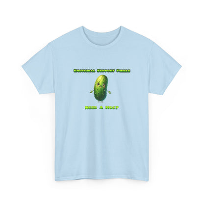 Emotional Support Pickle Cotton Tee