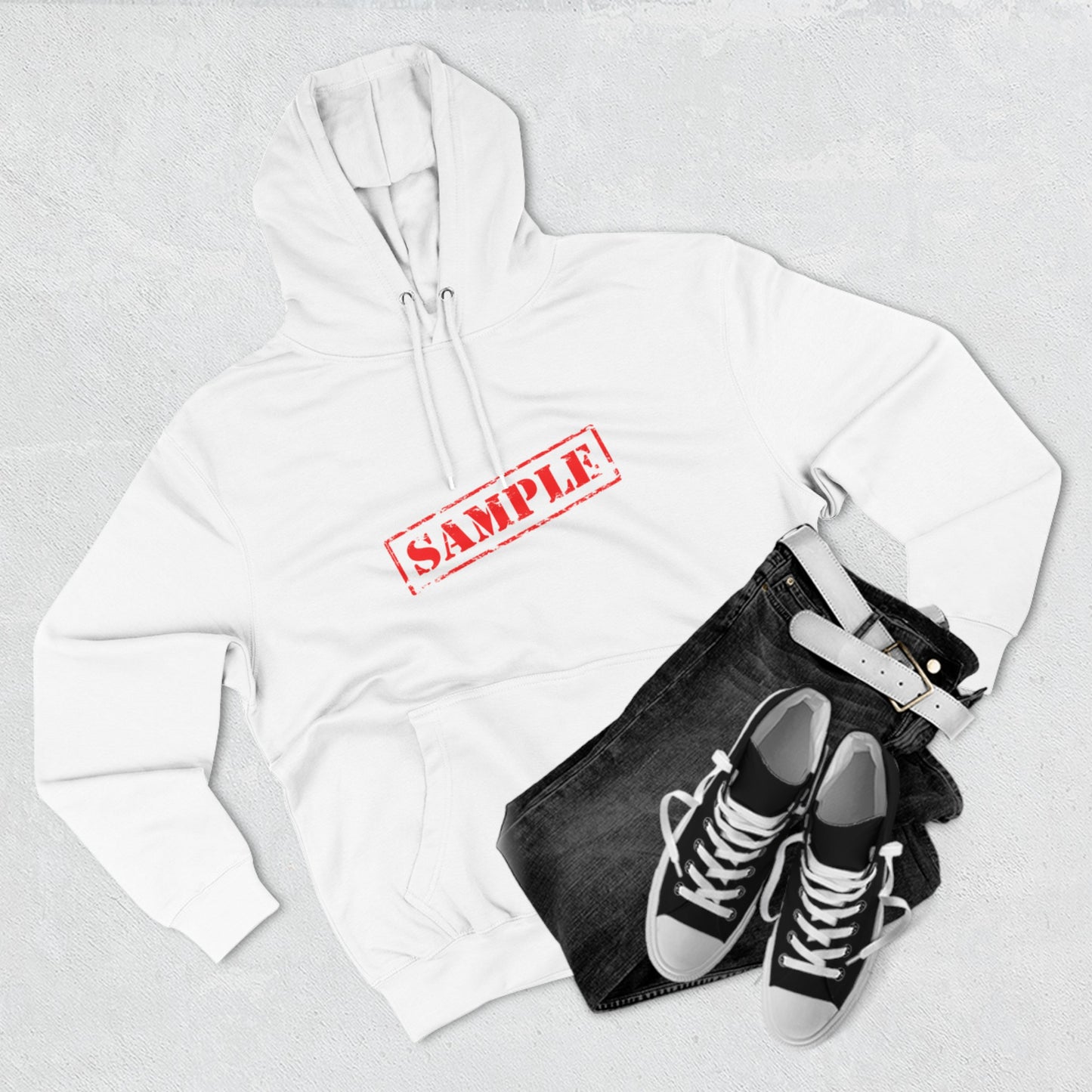 Three-Panel Fleece Hoodie