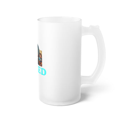 Tired Dad Frosted Glass Beer Mug