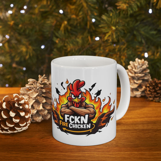 Fire Chicken Ceramic Mug, (11oz)