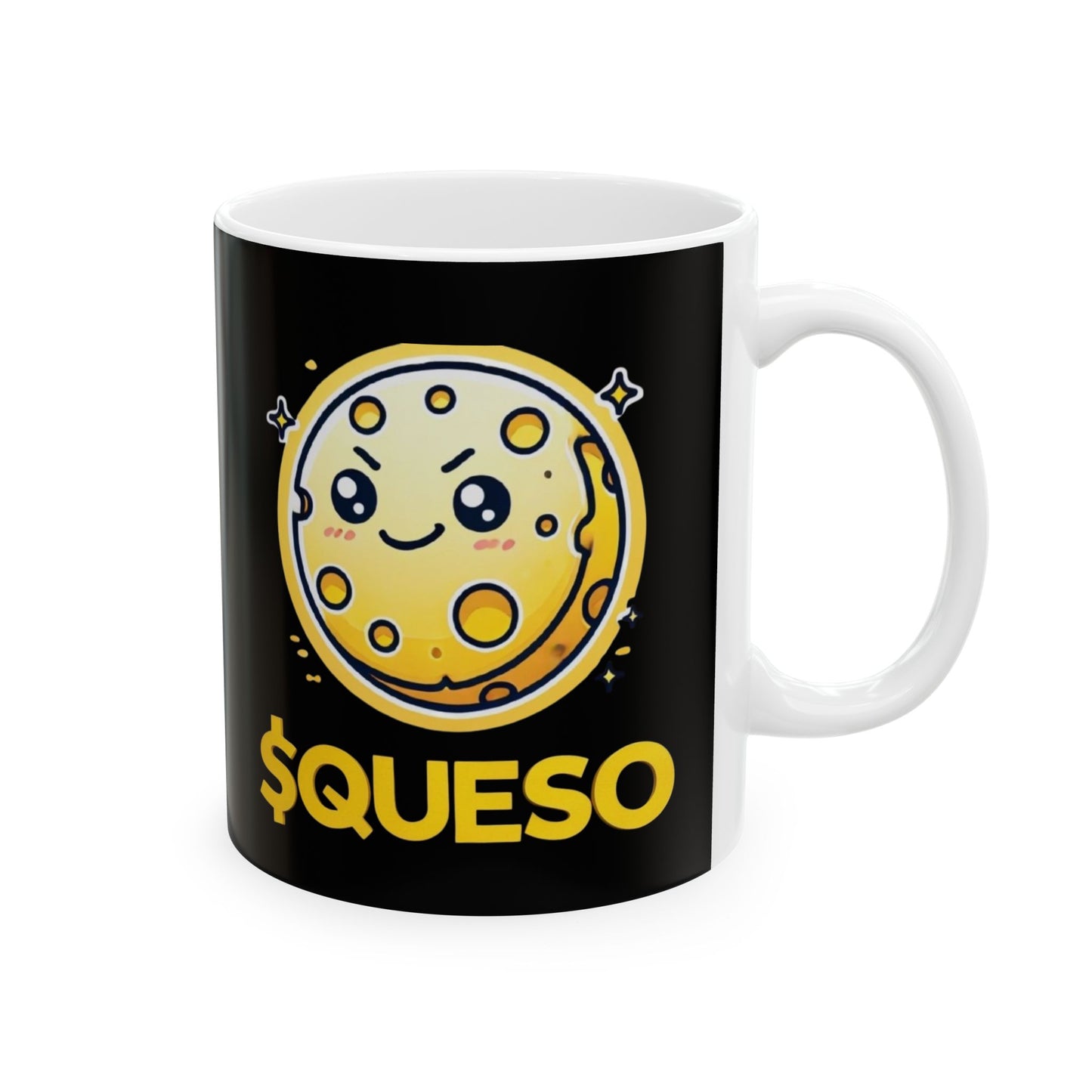 Queso Coin Ceramic Mug, (11oz)