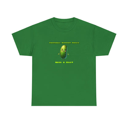 Emotional Support Pickle Cotton Tee