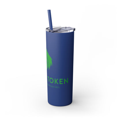 Prevail Token Skinny Tumbler with Straw, 20oz