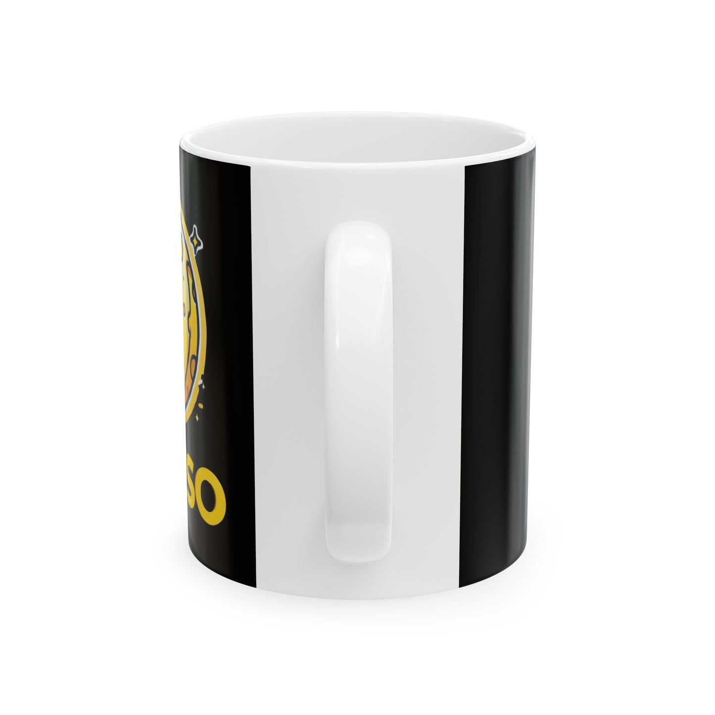 Queso Coin Ceramic Mug, (11oz)