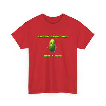 Emotional Support Pickle Cotton Tee