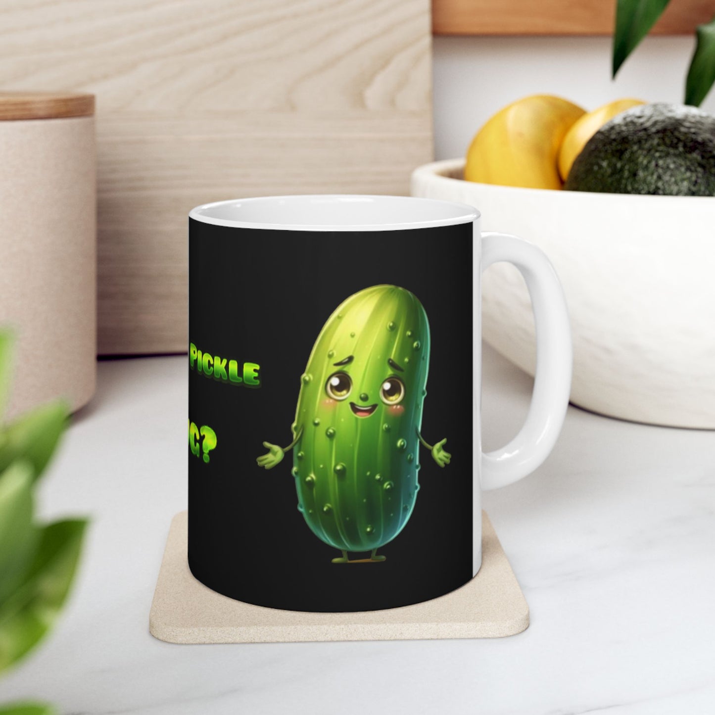 Emotional Support Pickle Mug, (11oz)