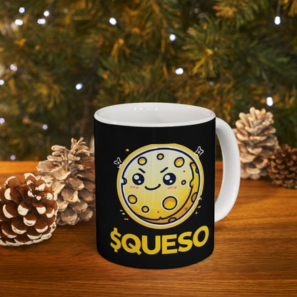 Queso Coin Ceramic Mug, (11oz)