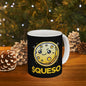 Queso Coin Ceramic Mug, (11oz)