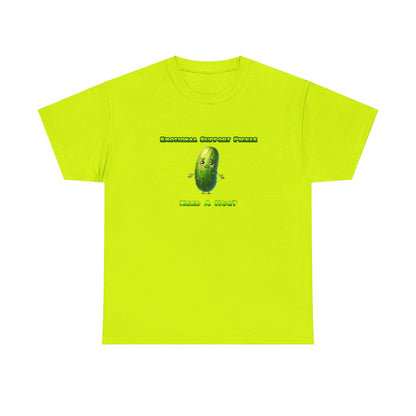 Emotional Support Pickle Cotton Tee