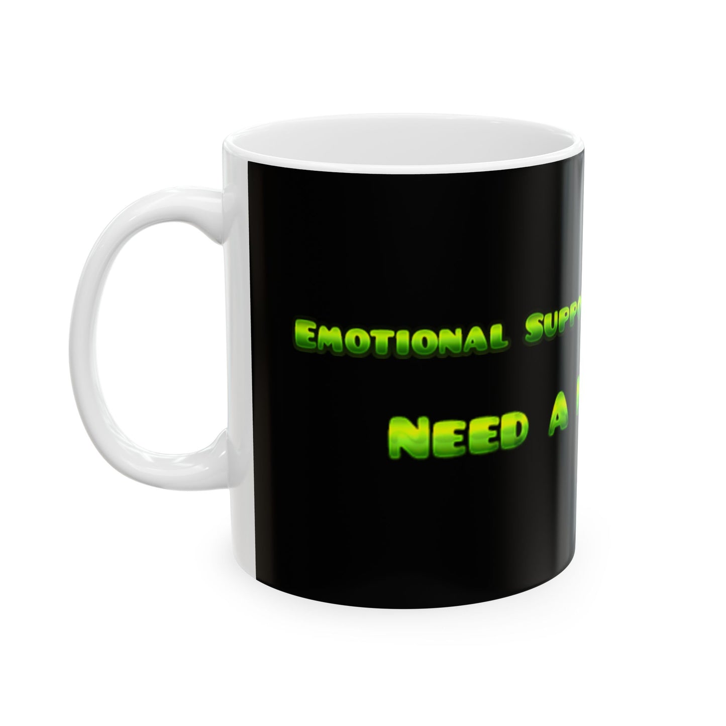 Emotional Support Pickle Mug, (11oz)