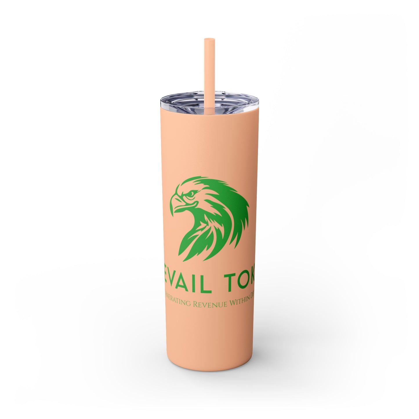 Prevail Token Skinny Tumbler with Straw, 20oz