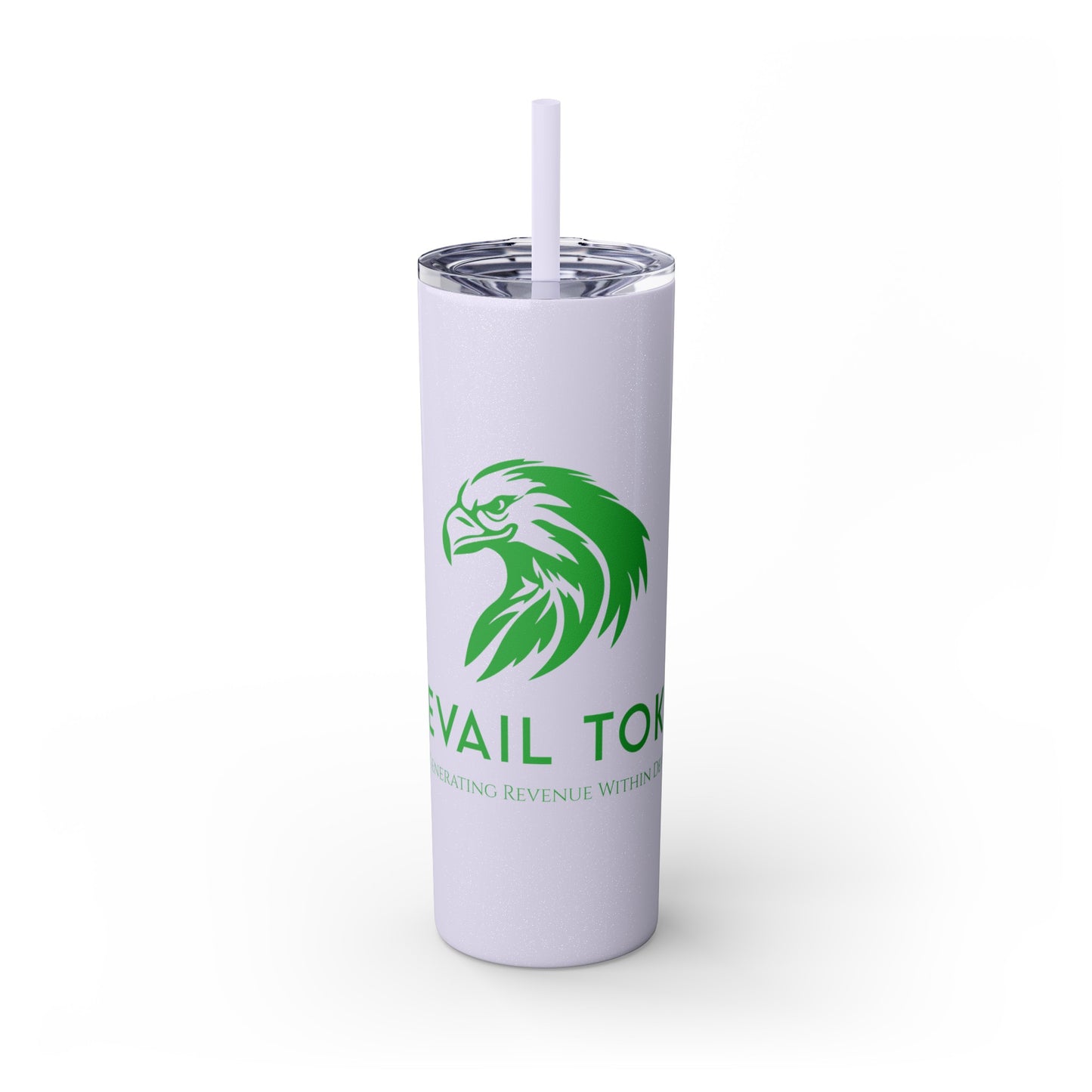 Prevail Token Skinny Tumbler with Straw, 20oz