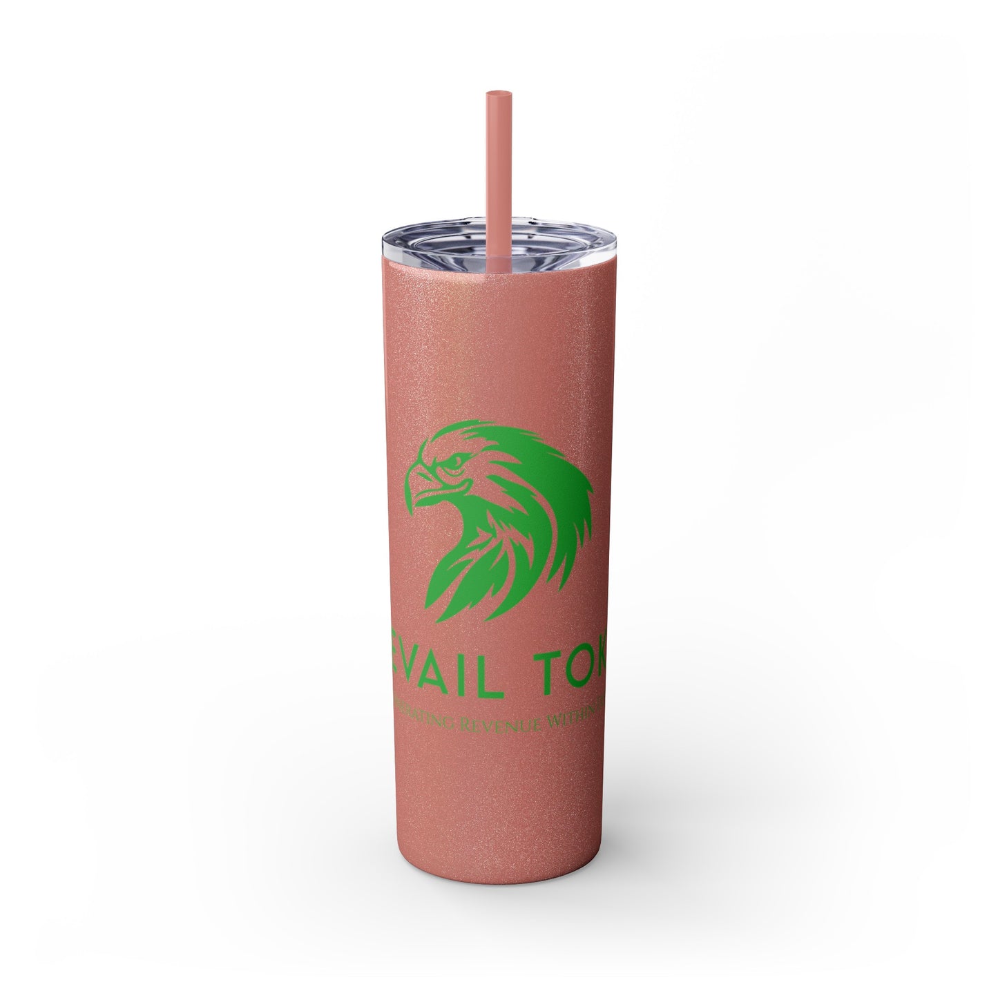 Prevail Token Skinny Tumbler with Straw, 20oz