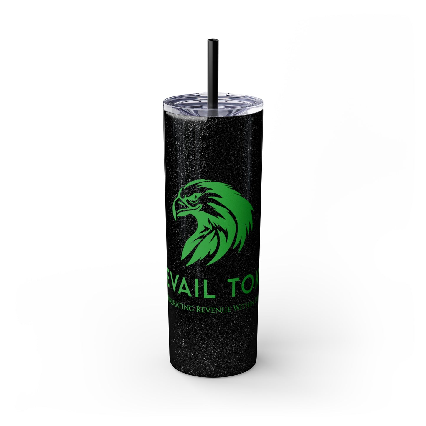 Prevail Token Skinny Tumbler with Straw, 20oz