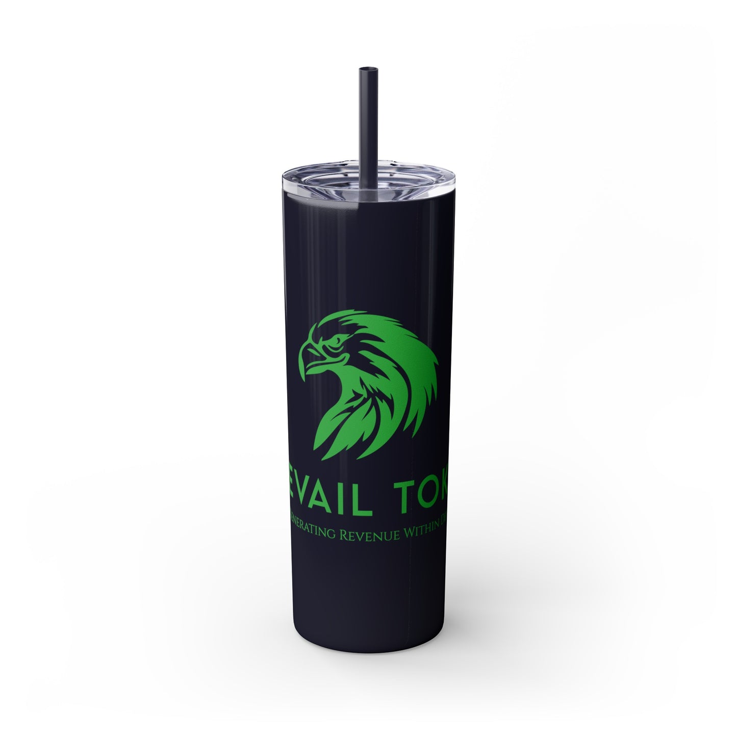 Prevail Token Skinny Tumbler with Straw, 20oz