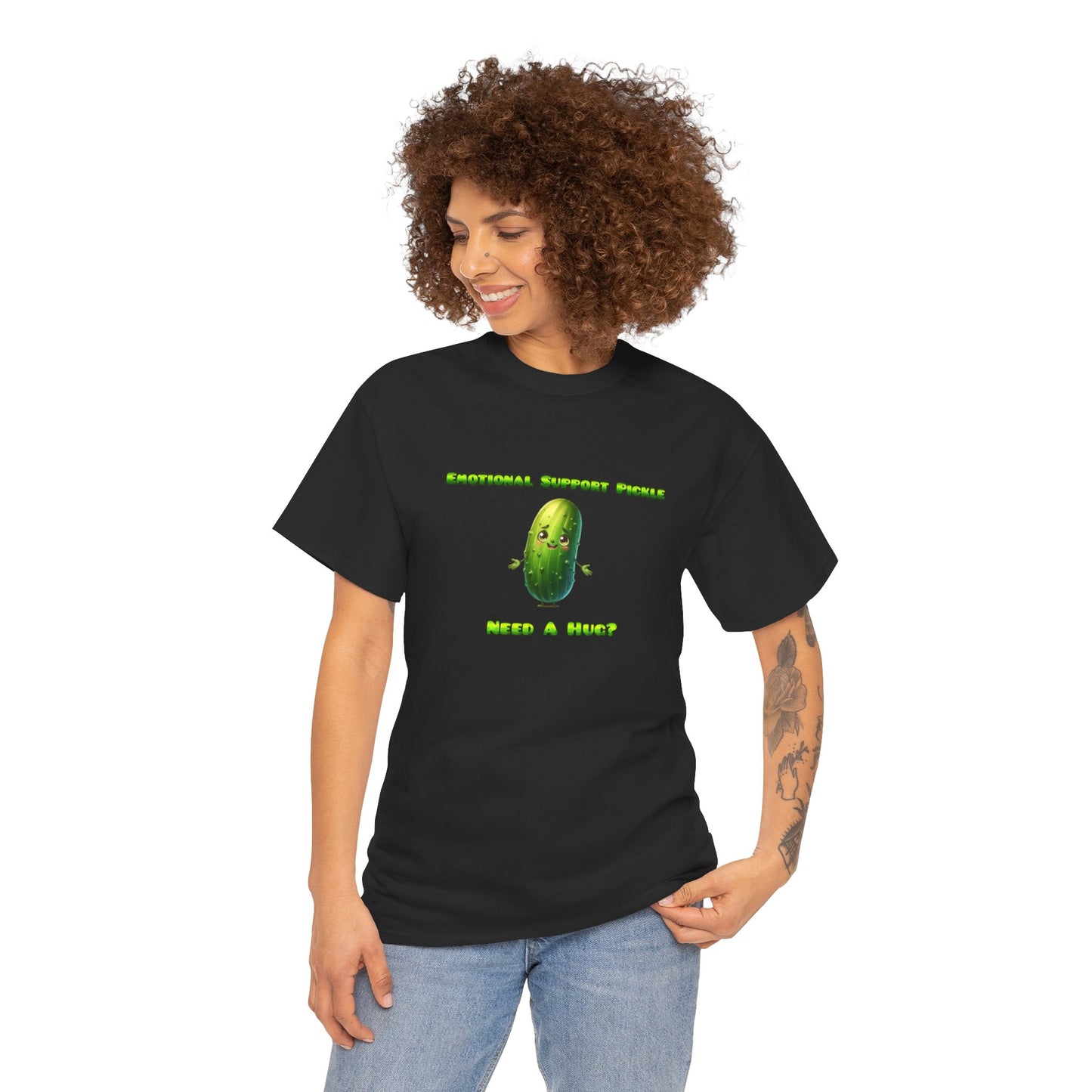 Emotional Support Pickle Cotton Tee