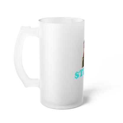 Tired Dad Frosted Glass Beer Mug