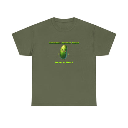 Emotional Support Pickle Cotton Tee