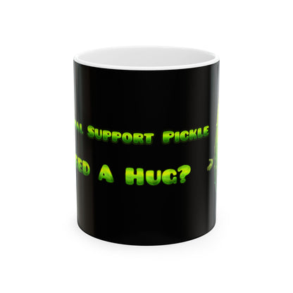 Emotional Support Pickle Mug, (11oz)