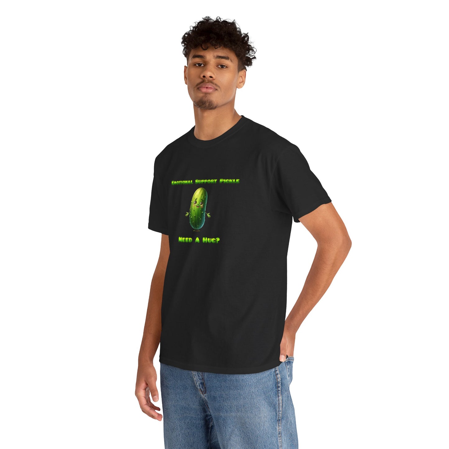 Emotional Support Pickle Cotton Tee