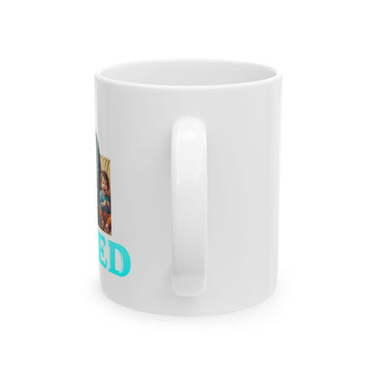 Tired Dad Ceramic Mug, (11oz)