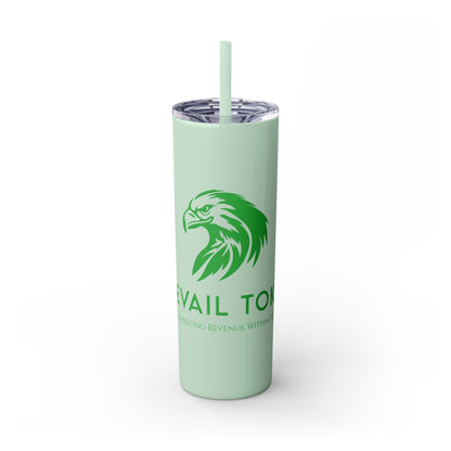 Prevail Token Skinny Tumbler with Straw, 20oz