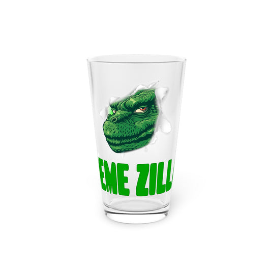 MemeZilla Pint Glass, 16oz