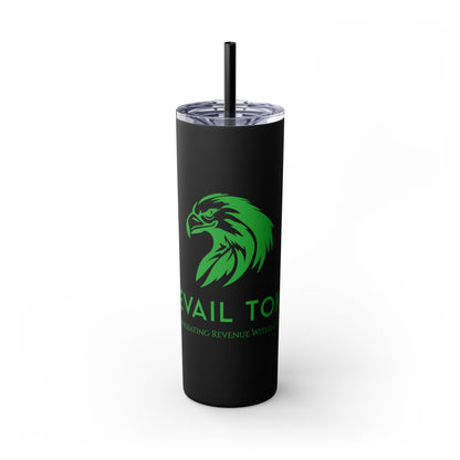 Prevail Token Skinny Tumbler with Straw, 20oz