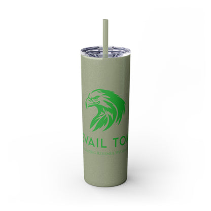 Prevail Token Skinny Tumbler with Straw, 20oz