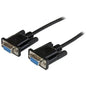 1m Black DB9 Null Modem Cable