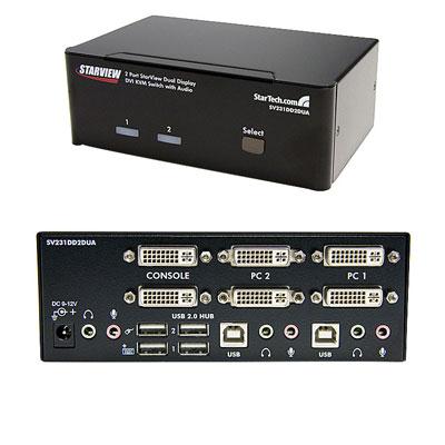 2pt Dual DVI USB KVM Swch TAA