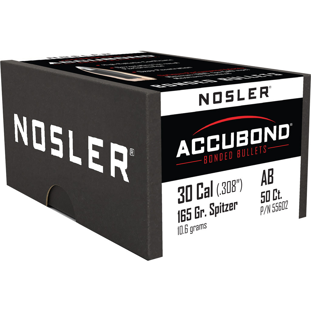 Nosler Accubond Bullets .30 Cal. 165 Gr. Spitzer Point 50 Pk.