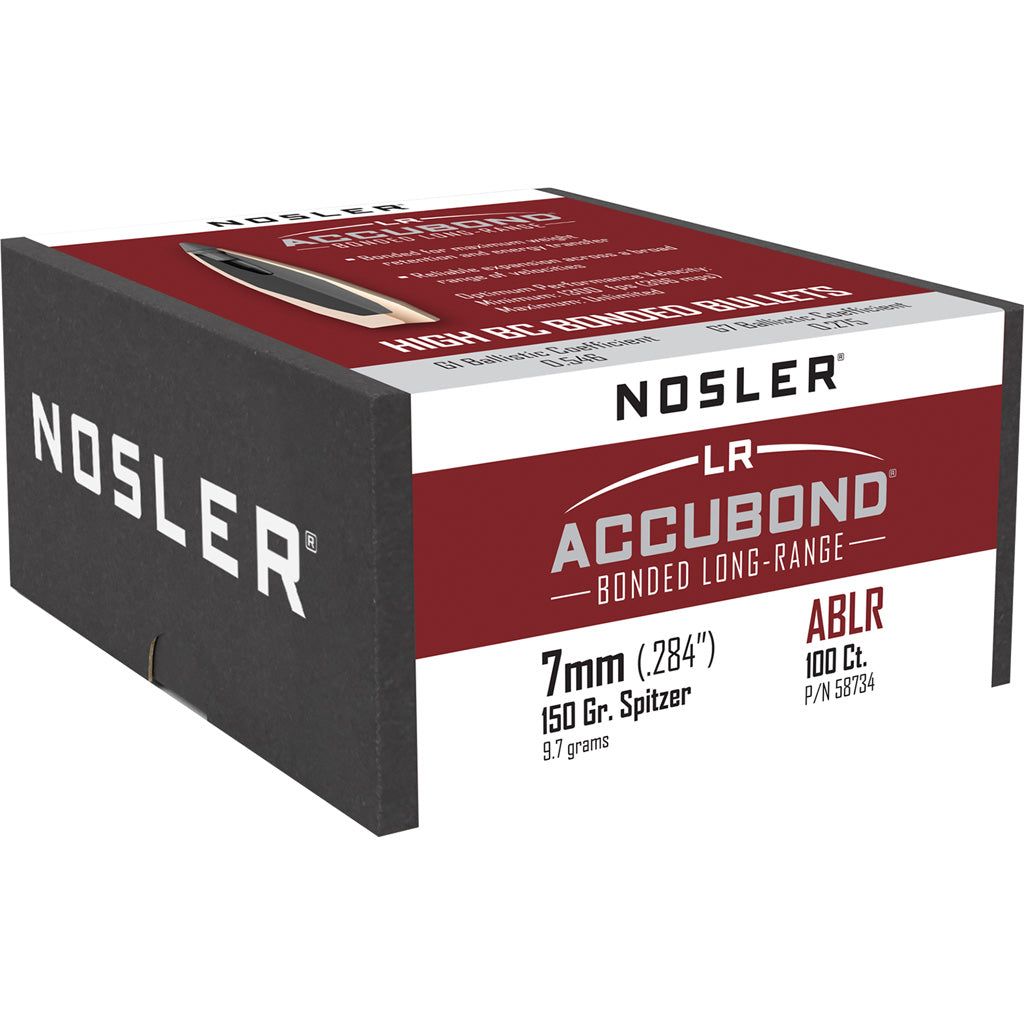 Nosler Accubond Long Range Bullets 7mm 150 Gr. Spitzer Point 100 Pk.