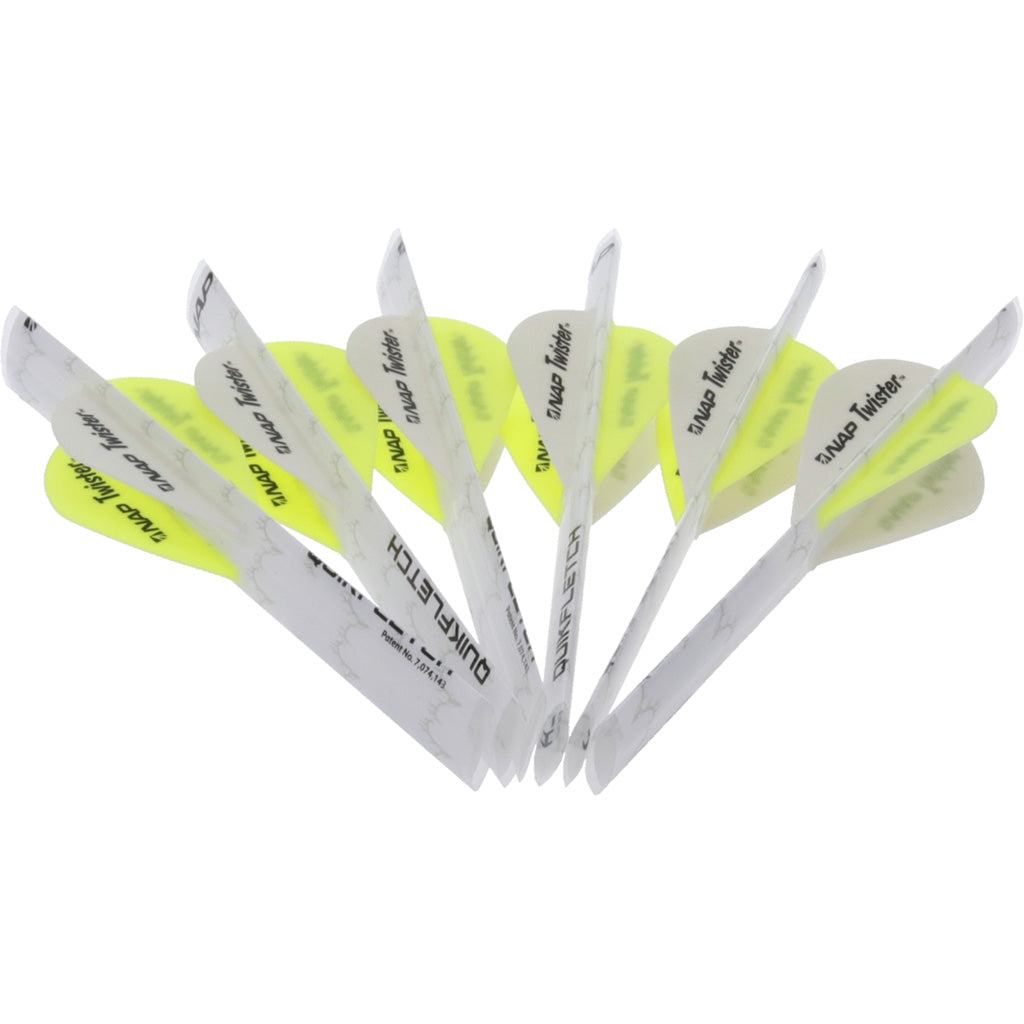 Nap Quikfletch Twister Fletch Rap White And Yellow 2 In.