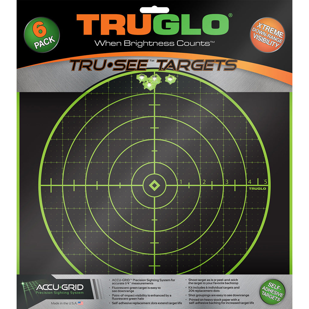 Truglo Trusee Splatter 100 Yard Target Green 12x12 6 Pk.