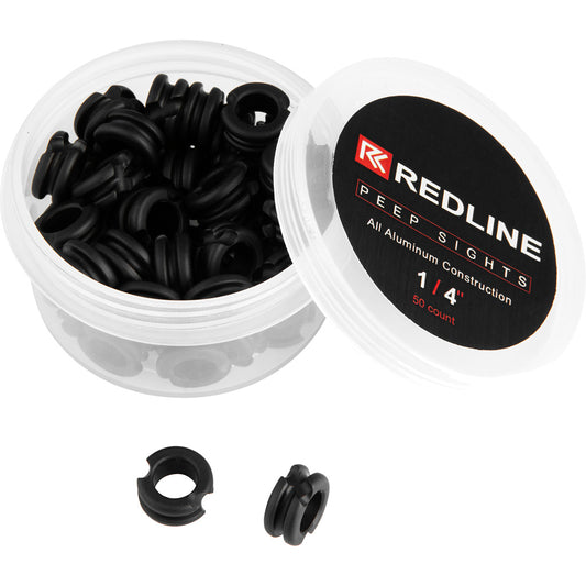 Redline Peep Sight 1/4" 50ct Black