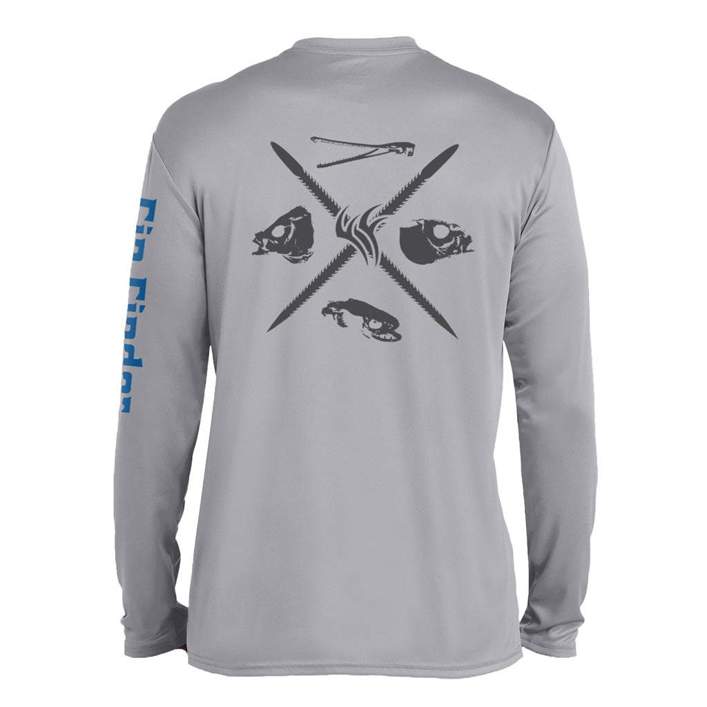 Fin Finder Skulls Performance Longsleeve Grey Medium