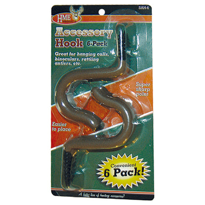 Hme Single Accessory Hook 6 Pk.