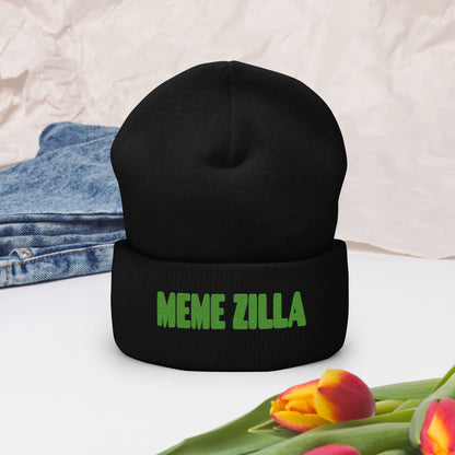 MemeZilla Cuffed Beanie