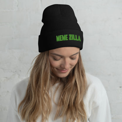 MemeZilla Cuffed Beanie