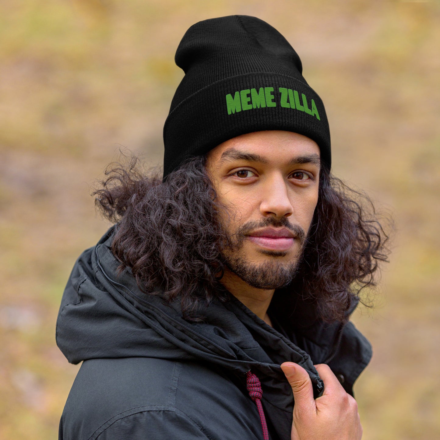 MemeZilla Cuffed Beanie