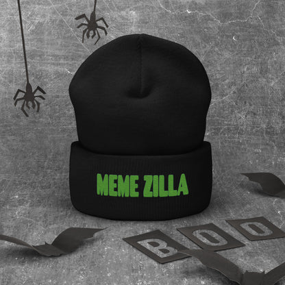 MemeZilla Cuffed Beanie