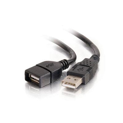 2m USB A Male to A Female Extension Cable - Black