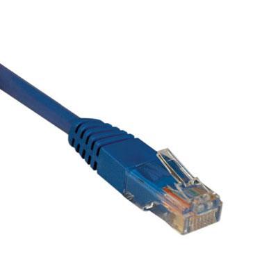 25ft. Category 5E patch cable, blue , RJ45 male & female connectors, molded strain relief design, 350 MHZ.