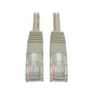 25ft. Category 5E patch cable, gray, RJ45 male & female connectors, molded strain relief design, 350 MHZ.