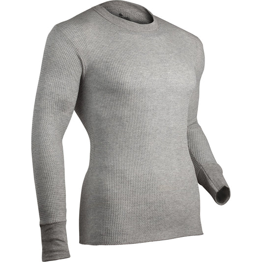 Indera Cotton Heavyweight Thermal Shirt Heather Grey X-large