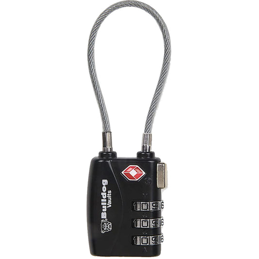 Bulldog Single Pack Tsa Lock Steel Cable Lock