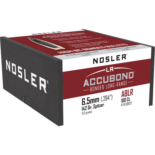 Nosler Accubond Long Range Bullets 6.5mm 142 Gr. Spitzer Point 100 Pk.