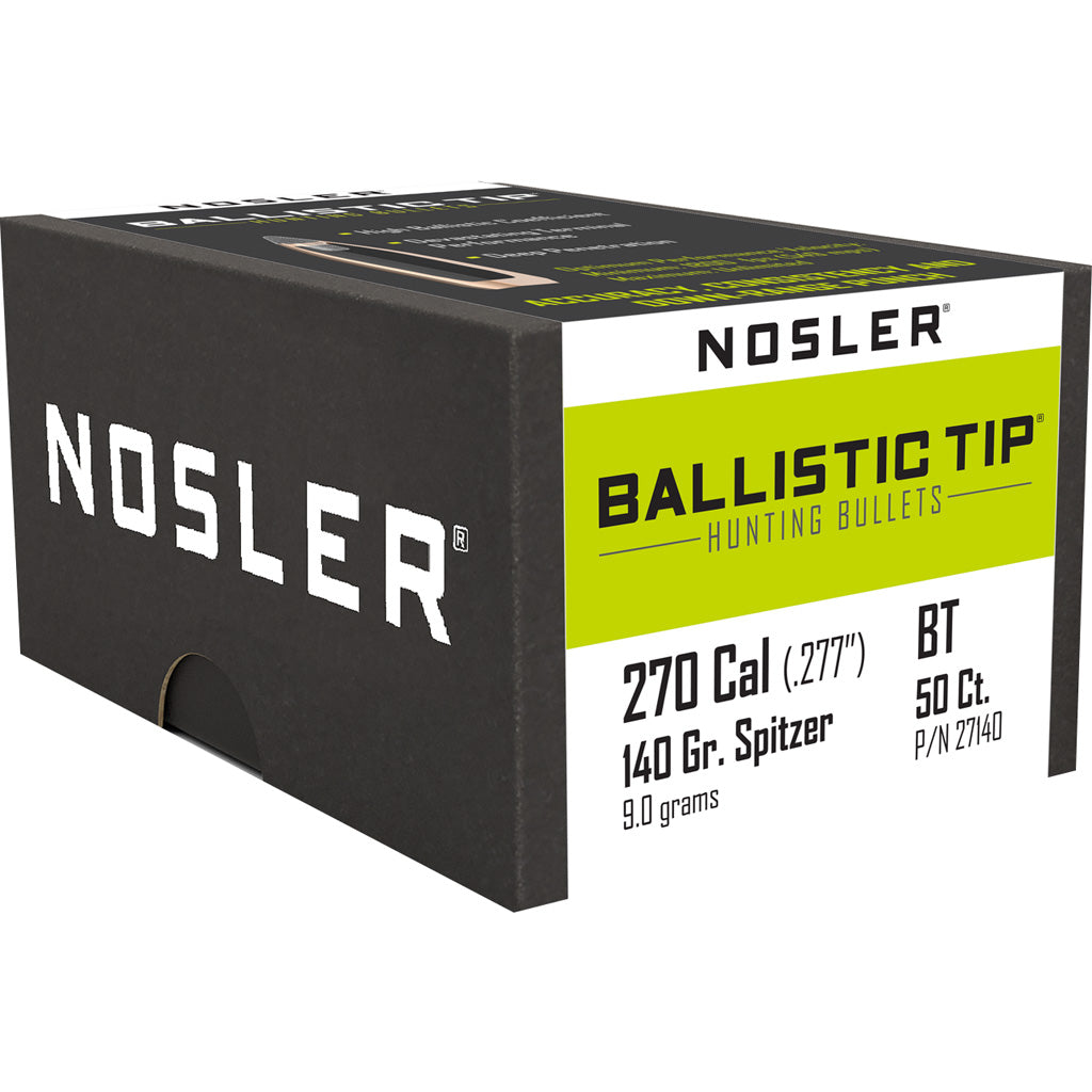 Nosler Ballistic Tip Hunting Bullets .270 Cal. 140 Gr. Spitzer Point 50 Pk.